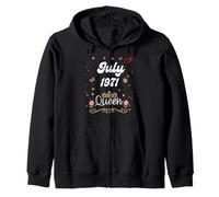 Julio 1971 Reina Desde Julio 1971 Cumpleaños Niña Mujer Sudadera con Capucha
