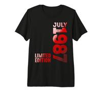Julio 1987 Año Legendario 1987 Retro 1987 Vintage 1987 Camiseta Premium