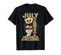Julio 2012 14 Cumpleaños 2026 Mujer 14 años Oso de Peluche Camiseta
