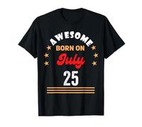 Julio 25 Cumpleaños Impresionante Nacido el 25 de Julio Vintage Camiseta