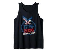 Julio 4 USA 250 Years of Freedom American Flag Eagle 1776 Camiseta sin Mangas