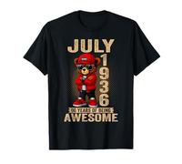 Julio 90 Cumpleaños Hombres Mujeres 1936 Impresionante Oso de Peluche Camiseta