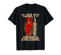 Julio 90 Cumpleaños Hombres Mujeres 1936 Impresionante Oso de Peluche Camiseta