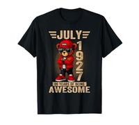 Julio 99 Cumpleaños Hombres Mujeres 1927 Impresionante Oso de Peluche Camiseta