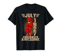 Julio 99 Cumpleaños Hombres Mujeres 1927 Impresionante Oso de Peluche Camiseta