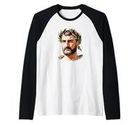 Julio César Antiguo Emperador Romano Camiseta Manga Raglan