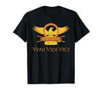 Julio César Cita Latina Veni Vidi Vici SPQR Águila Romana Camiseta