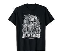 Julio César Veni Vidi Vici Antigua Roma SPQR Camiseta gráfica económica, Hombre, Negro, S