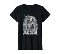 Julio César Veni Vidi Vici Antigua Roma SPQR Camiseta gráfica económica, Mujer, Negro, L