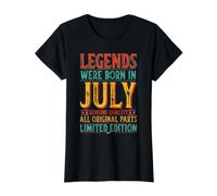 Julio Cumpleaños Leyendas Nacieron En Julio Divertido Marido Papá Camiseta gráfica económica, Mujer, Negro, L