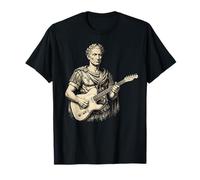 Julius Caesar Playing Electric Guitar Rock Music Italia Roma Camiseta