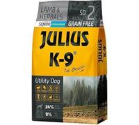 Julius K9 - Alimentos hipoalergénicos y sin cereales - Trozos de perro a base de cordero y patata - para perros mayores - 3 kg