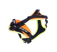 Julius-K9, Arnés JK9 Mantrailing, Tamaño: XS, Naranja UV con Borde Neón