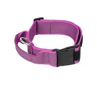 Julius-K9 Collar Color & Gray con la manija, la Cerradura de Seguridad y el Remiendo Intercambiables, 50 mm (49-70 cm), Rosa-Gris
