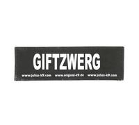 Julius-K9 Etiquetas de Gancho y Bucle, 1 par, GIFTZWERG, Tamaño: pequeño, Negro