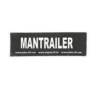 Julius-K9 Interchangeable Patches, 1 Pair, MANTRAILER, Size: Small, Black