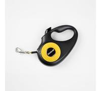 Julius-K9 Retractable Dog Lead, XS - 3 m Tape, Black/Orange - Anti-Slip Handle, Ribbon Leash, extandable, One Handed Brake, Pause, Lock, Reflective Ribbon, Tangle Free, Heavy Duty