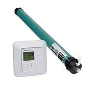 JULIUS MAYER Motor tubular electromecánico JM35-100 (10Nm | SW40) para persianas + JAROLIFT Sevenlogic Comfort Reloj conmutador