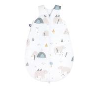 Julius Zöllner 9041010090 Mountain Bear - Saco de dormir de verano para bebé (100% algodón, talla 110, 24-48 meses, estándar 100 by Oeko-Tex, 500 g), color blanco