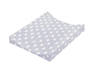 Julius Zöllner - Cambiador con 2 cuñas, 50 x 65 cm, cumple con el Standard 100 de Oeko-Tex, estrellas, color gris