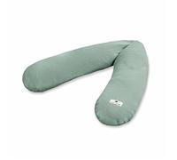 Julius Zöllner Cojín de Lactancia de Muselina, Aprox. 190 cm, Relleno de 42 litros de microperlas EPS, Fabricado en Alemania, Funda de Muselina de algodón 100%, Öko-Tex® Standard 100, Color Verde