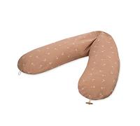 Julius Zöllner Cojín de Lactancia orgánico, Aprox. 190 cm, Relleno de 42 litros de microperlas de EPS, Fabricado en Alemania, Funda de 100% algodón, con Certificado Öko-Tex® Standard 100 | Flowery