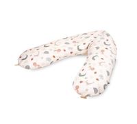 Julius Zöllner Cojín de Lactancia orgánico, Aprox. 190 cm, Relleno de 42 litros de microperlas EPS, Fabricado en Alemania, Funda de algodón 100%, Öko-Tex® Standard 100, Wild Friends