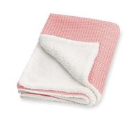 Julius Zöllner Manta de Invierno de piqué y Suave Tejido de Peluche, tamaño 70 x 100 cm, Fabricada en Alemania, 100% algodón, Certificado Oeko-Tex® Standard 100, Color Rubor