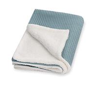 Julius Zöllner Manta de Invierno de Pique y Tejido de Peluche Acogedor, tamaño 70 x 100 cm, Fabricada en Alemania, 100% algodón, Öko-Tex ® Standard 100 | Greenery