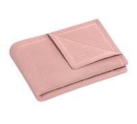 Julius Zöllner Manta tamaño 70/100, Fabricada en Alemania, 100% Muselina de algodón, Certificado Öko-Tex Standard 100, Rosa pálido