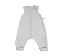 Julius Zöllner Mono de Dormir de Muselina, 0,5 TOG, Lavable a máquina a 40 °C, Fabricado en Alemania, Oeko Tex Standard 100, Gris, Talla 80