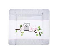 Julius Zöllner® Softy - Cambiador de pañales, 75 x 75 cm, suave, impermeable, lavable, fabricado en Alemania, certificado Öko-Tex Standard 100, búhos rosa