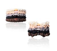 JULIYOOYO - 10 coleteros para el cabello para mujer, de satén, adecuados para cabello fino y grueso, bandas suaves para coleta, bandas elásticas clásicas para el cabello, sin daños (multicolor)