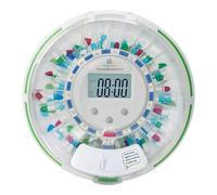 JULOS - Dispensador automático de pastillas con bloqueo de seguridad, luz intermitente, sonido, alarma, dispensador electrónico de medicamentos de 28 días para vitaminas y tabletas hasta 6 veces/día,