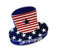July 4th Hair Clip - Patriotic Non Slip Flag Hairpin for Women, Mini Eagle Heart Star Design Hair Accessories for Festival Party Beach Vacation, Cute Holiday Headdress