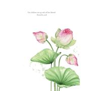 July Birth Flower Journal for Mom - Water Lily - Christian Gift with Proverbs 31:28 Bible Verse - Floral Lined Notebook for Mothers - Mother’s Day or Birthday Gift