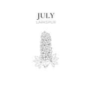 July Birth Flower Journal: Larkspur (Blank)