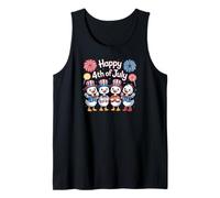 July Fourth July 4th Independence Day American Flag Duck Camiseta sin Mangas