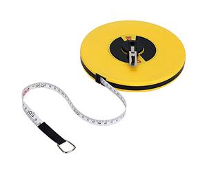 JULYKAI Herramienta de medición Cinta métrica de 50 Metros, Cinta métrica de Fibra de Vidrio, Construcción eléctrica Medición de Trabajos de construcción para medir Ferrocarril Medición de