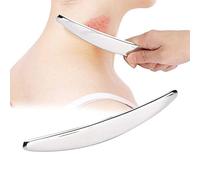 JULYKAI Herramienta de Placa de Masaje, 304 de Acero Inoxidable IASTM Gua Sha Board Acupuntura Scraping Massager Herramienta de Masaje de Rascado Facial