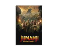 Jumanji - Póster de lienzo con texto en inglés "Welcome to The Jungle", decoración de habitación, para dormitorio, sala de estar, paredes, 30 x 45 cm, estilo sin marco