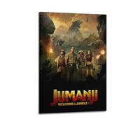 Jumanji - Póster de lienzo con texto en inglés "Welcome to The Jungle" para decoración de habitación, para dormitorio, sala de estar, 20 x 30 cm, estilo marco