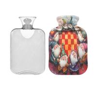 JUMBEAR A Circle of Cheerful Dwarves - Botellas de agua caliente con cubierta suave, bolsa de agua caliente para aliviar el dolor, 1 litro, para manos y pies, bolsas de agua caliente para dormir