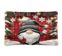 JUMBEAR Alfombrilla de cama para mascotas, diseño de gnomo de Navidad, con parte inferior antideslizante, colchón para gatos y perros, cama suave y cómoda para gatos y perros que duermen 24 x 18