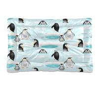 JUMBEAR Arctic Penguin - Colchoneta para mascotas, colchón antideslizante para jaula de perro, tapete para gatos y perros, camas suaves y cómodas para gatos y perros que duermen 24 x 18 pulgadas