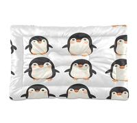 JUMBEAR Bonita cama para mascotas con diseño de pingüino, colchón antideslizante para perros y gatos, cama suave y cómoda para gatos y perros que duermen 24 x 18 pulgadas