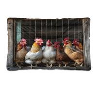 JUMBEAR Bonita cama para mascotas de gallo, colchón antideslizante para perros, gatos y perros, camas suaves y cómodas para gatos y perros que duermen de 36 x 24 pulgadas