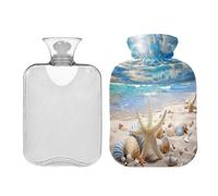 JUMBEAR Botellas de agua caliente con funda de terciopelo, bolsa de agua caliente de 1 litro para alivio del dolor cálido y terapia de calor frío, regalo cálido en invierno, apto para niños y adultos