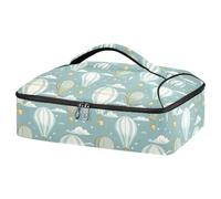 JUMBEAR Cacerola aislada con globo de aire caliente de dibujos animados, bolsa de transporte para cazuela, portadores de cacerolas para alimentos fríos o calientes, aptos para cenas, fiestas,