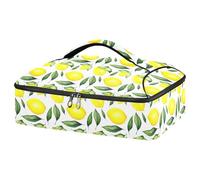 JUMBEAR Cacerola aislada de limón amarillo para alimentos fríos o calientes, soporte para lasaña para fiestas de comida, picnic, playa, se adapta a bandeja para hornear de 9 x 13 pulgadas
